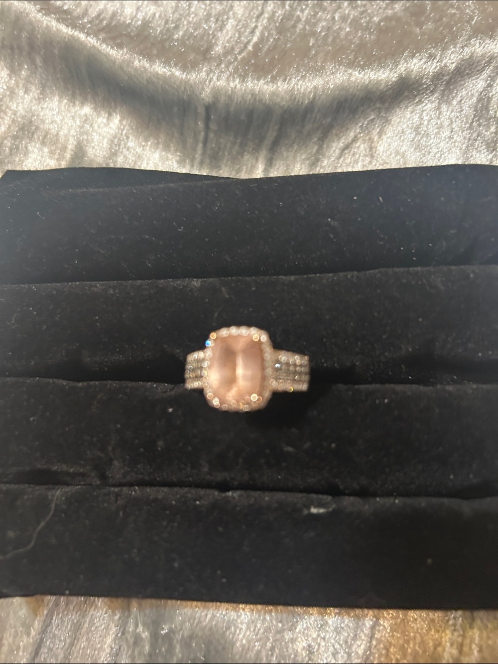 Rose Gold Morganite Halo Cocktail Ring - Women Jewelry